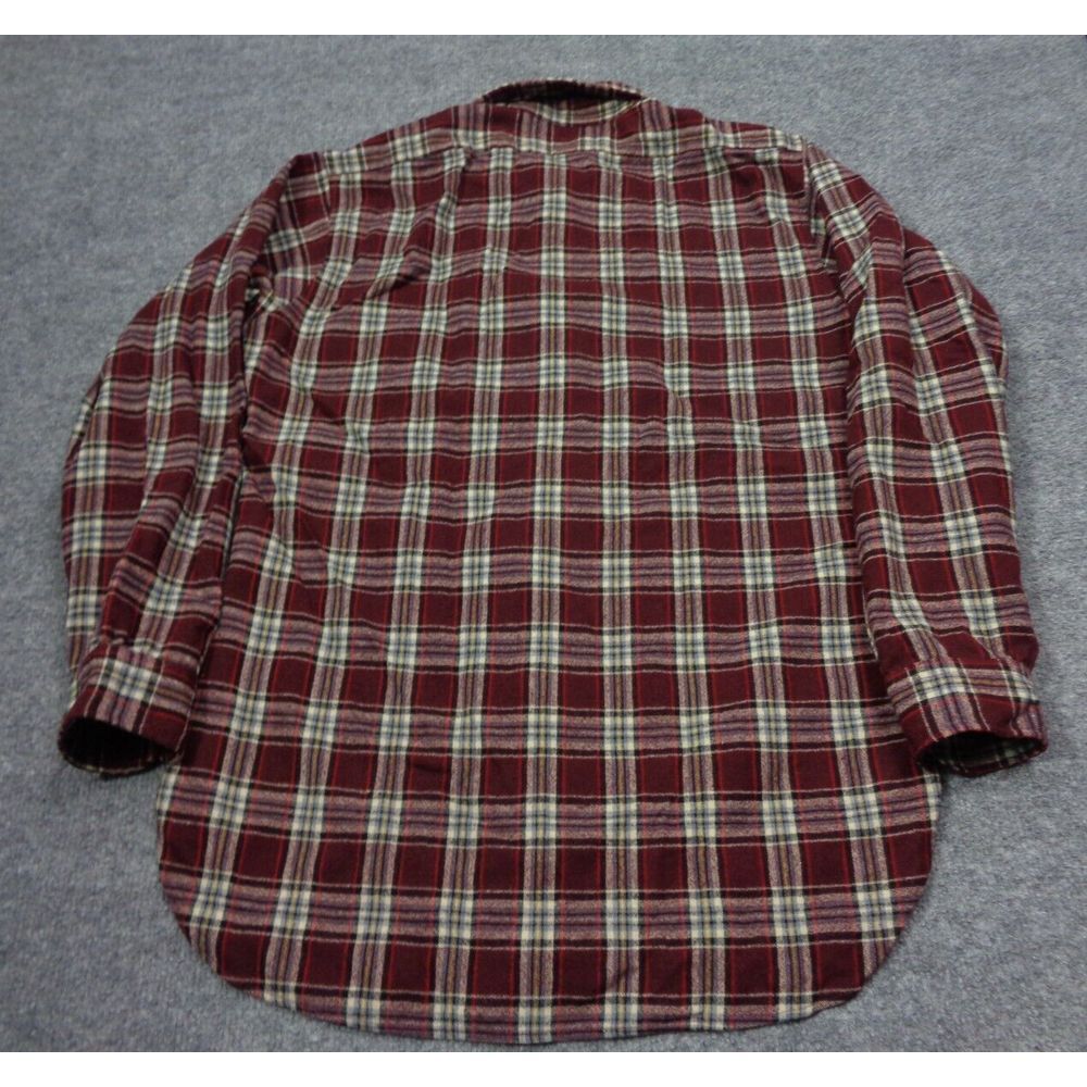 Vintage Pendleton Shirt Mens M Red Plaid Wool Button Up Outdoor Hiking USA - Picture 3 of 10